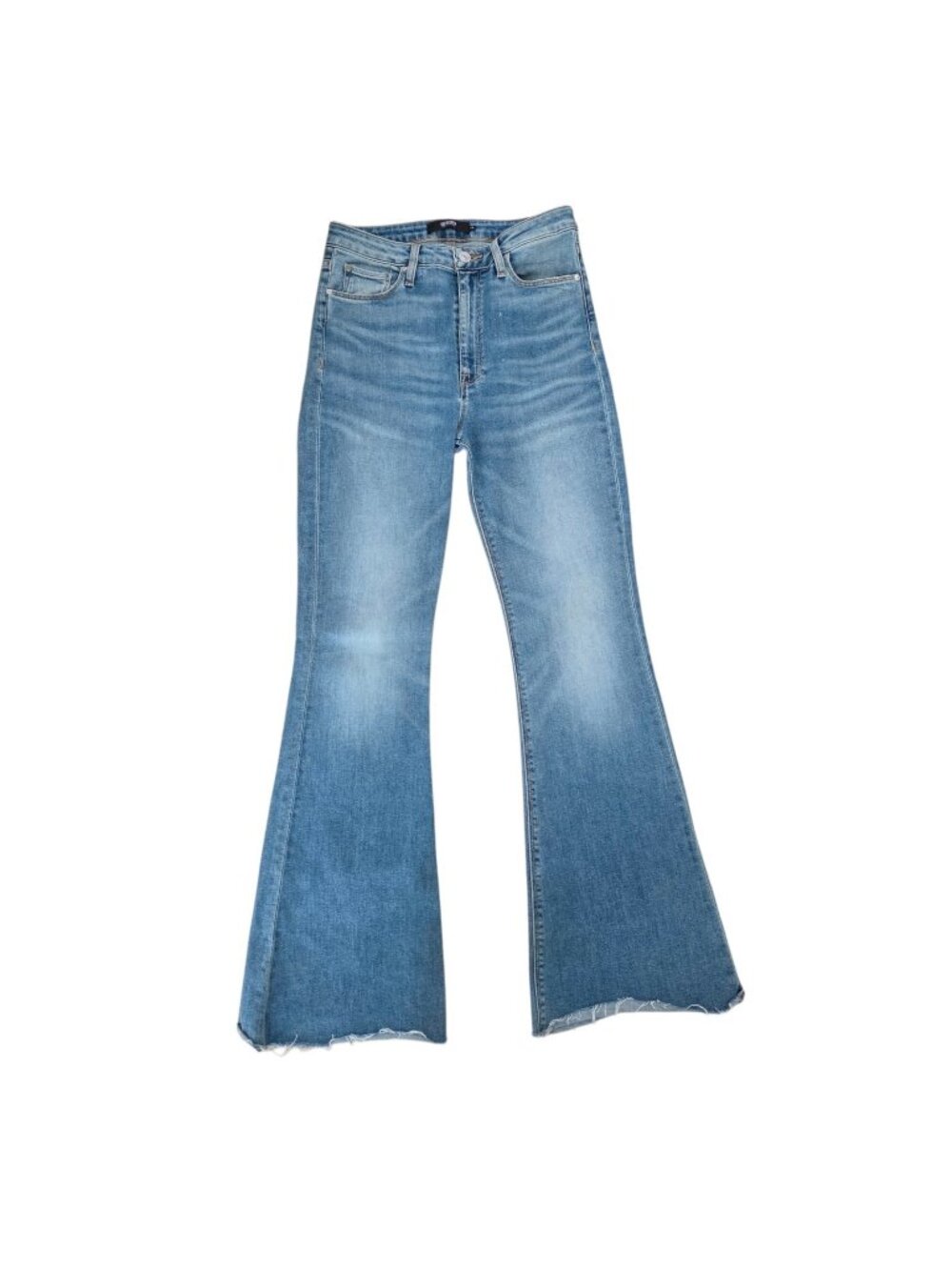 Hudson Holly Flare High Rise Raw Hem Jeans 28 EUC